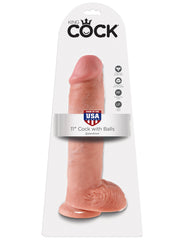 King Cock 11"" Cock with Balls-Flesh