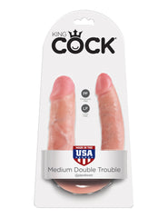 King Cock U-Shaped Medium Double Trouble-Flesh