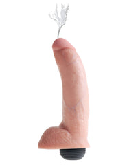 King Cock 9"" Squirting Cock w/ Balls-Flesh