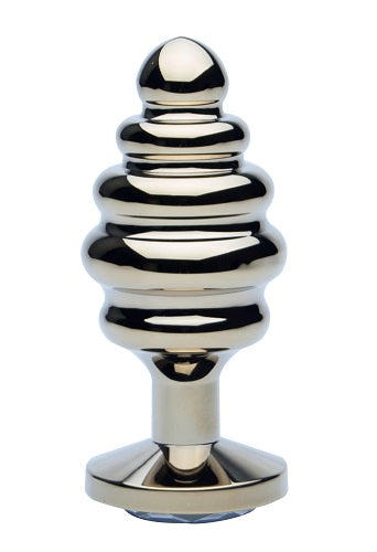 Precious Metals Ribbed Gold Anal Plug