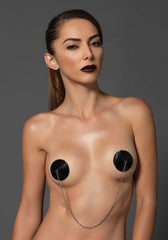 Kink Satin Nipple Covers with Chain