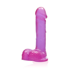 SI Novelties 7 Inch Dong w/Balls w/Suction Base-Purple