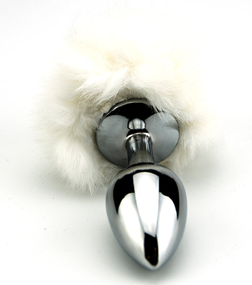 Furry Fantasy White Bunny Tail Butt Plug