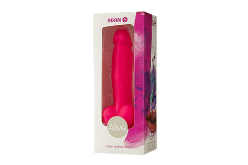 Alive Adam 7 Inch Pink Silicone Realistic Dildo with Suction Base