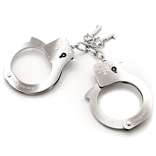 FSoG You. Are. Mine. Metal Handcuffs