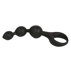 Loving Joy Triple Ripple Anal Beads-Black