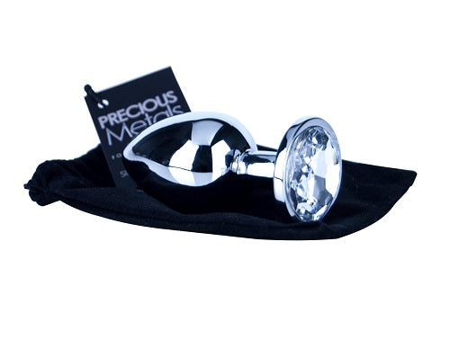 Precious Metals Silver Anal Plug-Small