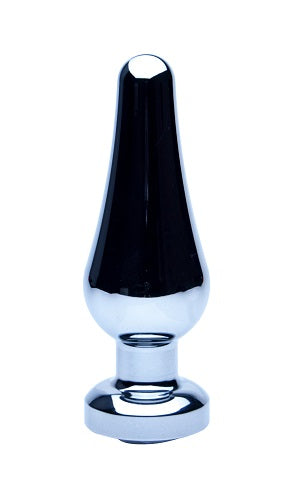 Precious Metals Smooth Silver Anal Plug-Small